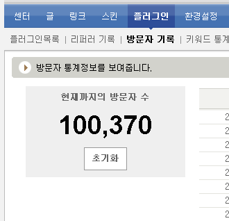 블로그 카운터 집계